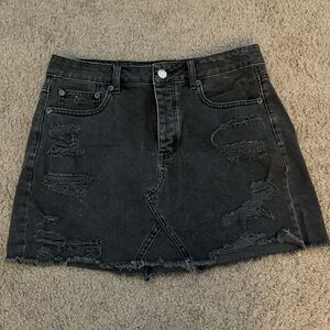 American Eagle Black Jean Skirt